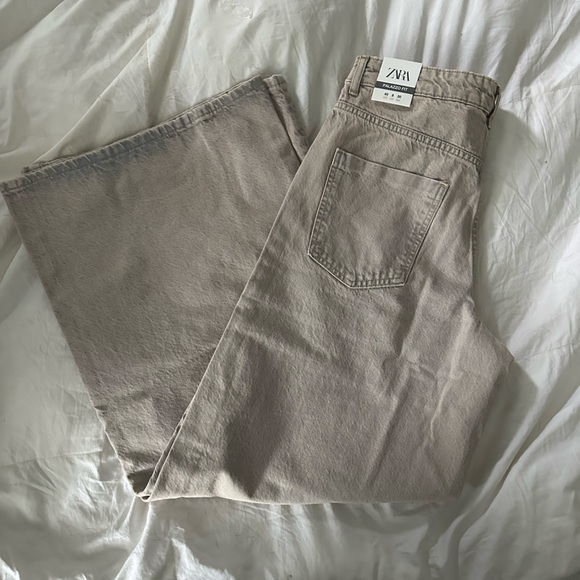 Zara pink over dyed palazzo pants - Picture 1 of 2